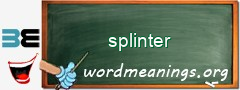 WordMeaning blackboard for splinter